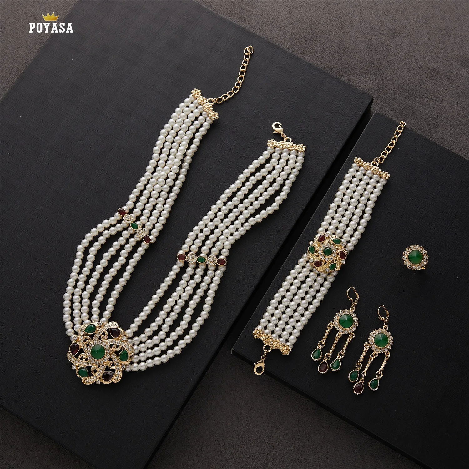 

Wedding pearl jewelry set for women fashion jewelry set pearl jewelry set