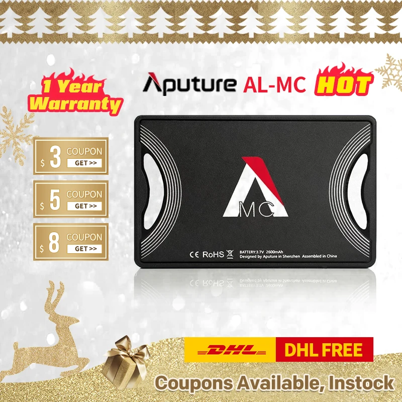 В наличии Aputure AL светильник MC светодиодный Портативный 3200K-6500K фотографии ing AL-MC