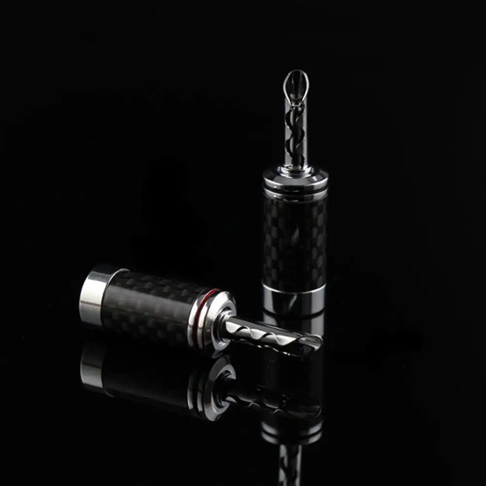 HIFI родиевое покрытие Tellurium медь карбоновый DIY волоконный Акустический кабель BFA