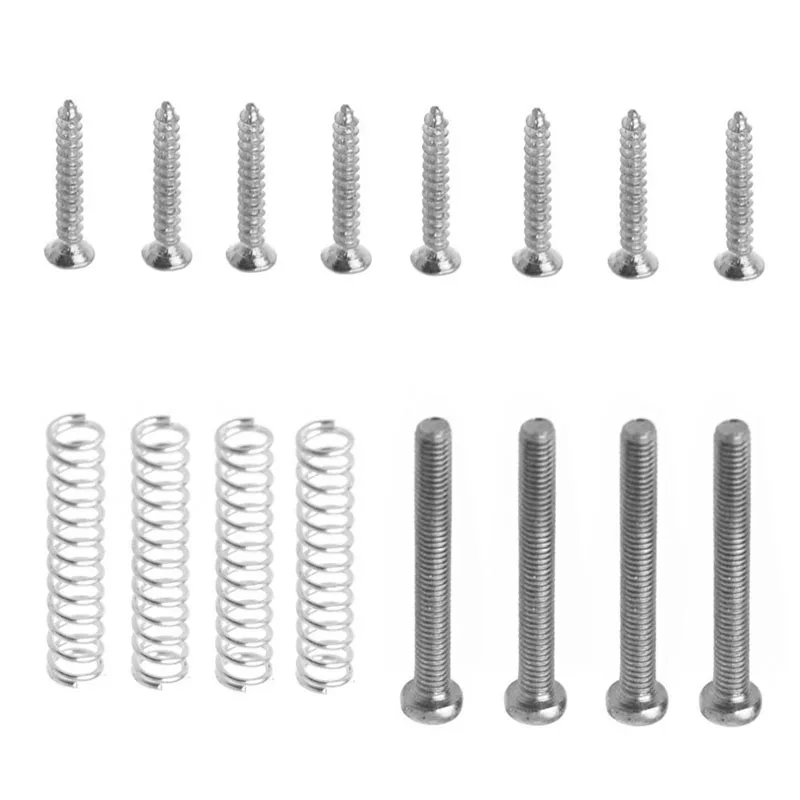 

270C Humbucker Pickup Screws Springs Kit Ring Surround Mounting Guitar Parts Silvery