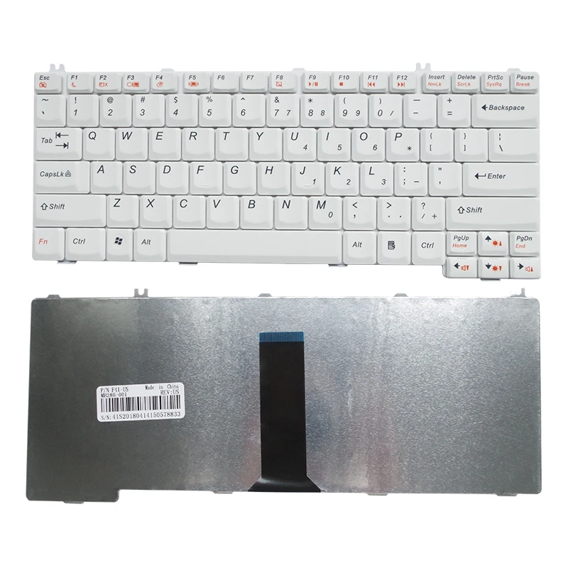 

US white New English laptop keyboard For Lenovo K42A F41A F51G K41A K41 F41N F41M F31A F51A E46 E47 E46G E46L E47A E47G K43