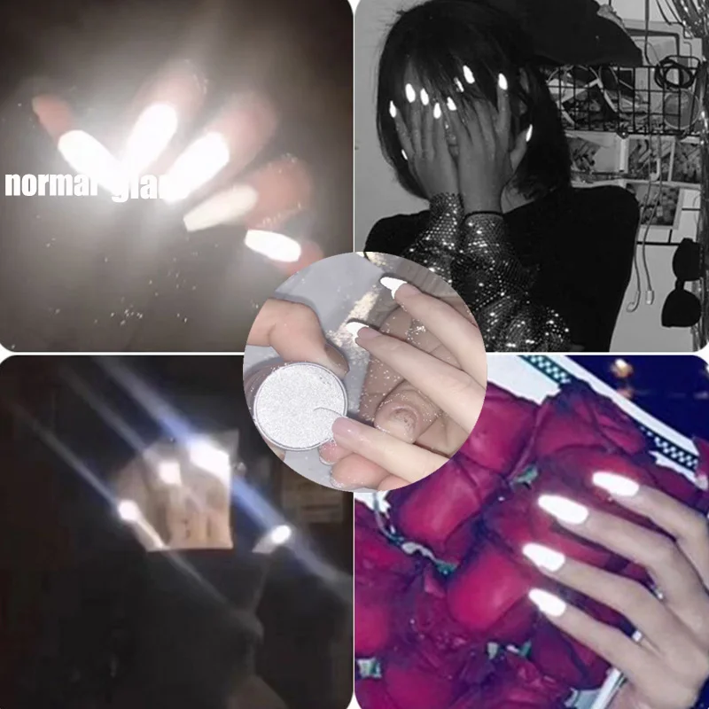 1 коробка светоотражающего порошка для ногтей блестящий порошок в брикет диско