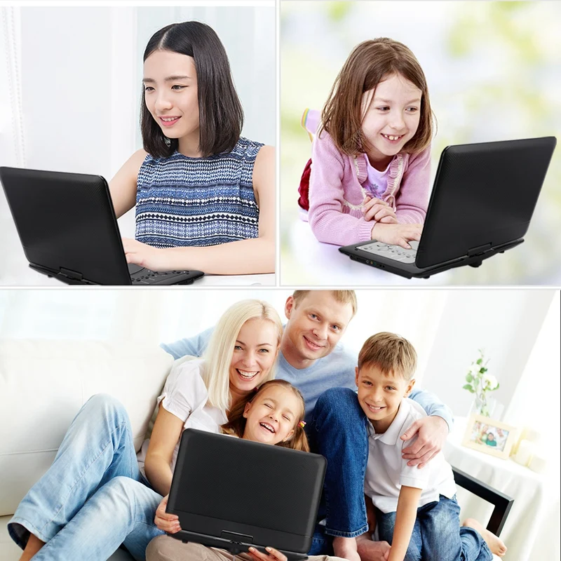 

15.6 Inch DVD Player HD TV Portable DVD Player Game Players TV Resolution 16:9 LCD Screen for EVD CD Players-US Plug