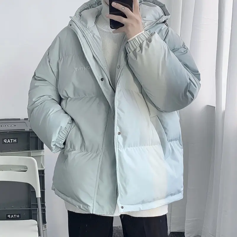

2021 Winter Warm Jackets Men Parkas Women Oversized Outwear Solid Color Hooded Thicken Coats Parka Men