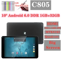 hot sales 10 1 inch c805 tablet android 6 0 1gb32gb gps 1280x 800 black tablet wifi ips screen mtk8163 dual cameras