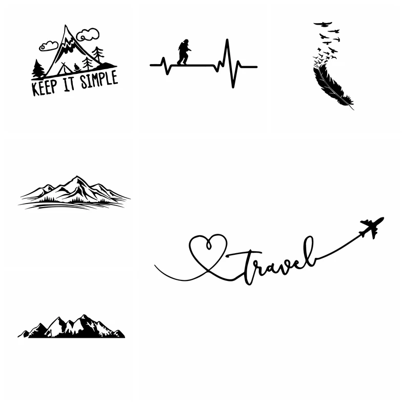 Наклейки для автомобиля с перьями водонепроницаемые самоклеящиеся наклейки