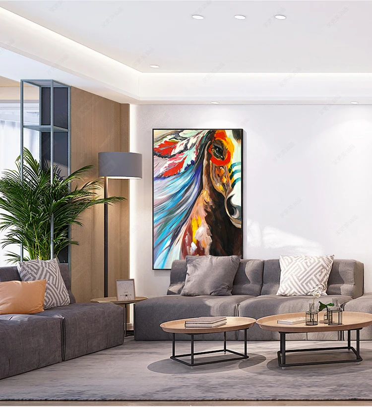 100% ручной Краски ed абстракция на основе конского жира холсте искусство масляные