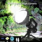 Сверхъяркая портативсветильник лампа-вспышка, 90000 люмен, долгое время работы, мощсветильник светодиодный фонарь + COB боковой фонарь, светодиодный прожектор