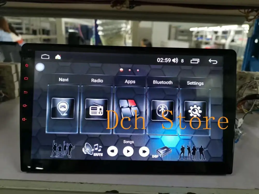 Автомобильный DVD плеер 10 1/9 дюймов 2.5D IPS сенсорный экран Android 8 1 GPS радио