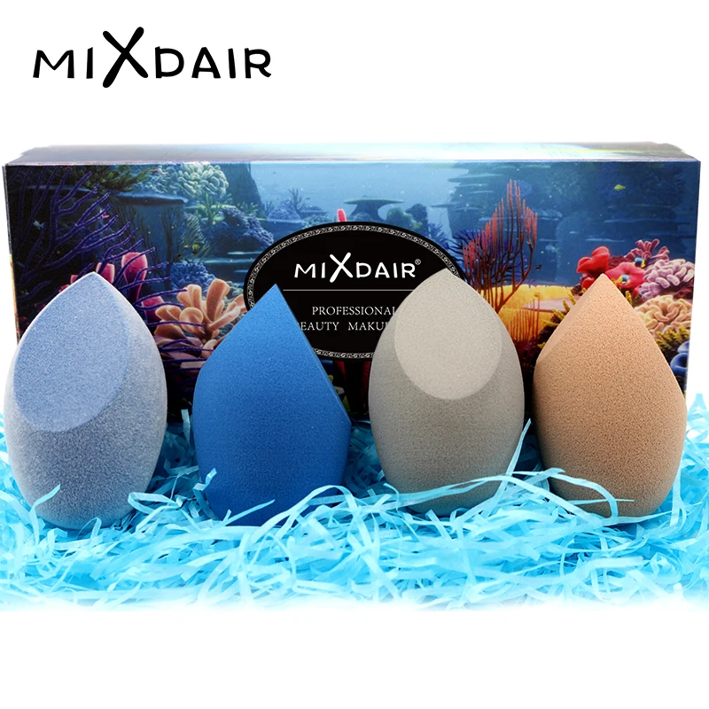 MIXDAIR 4 шт. в форме капли воды косметический спонж для макияжа микрофибра бархатный