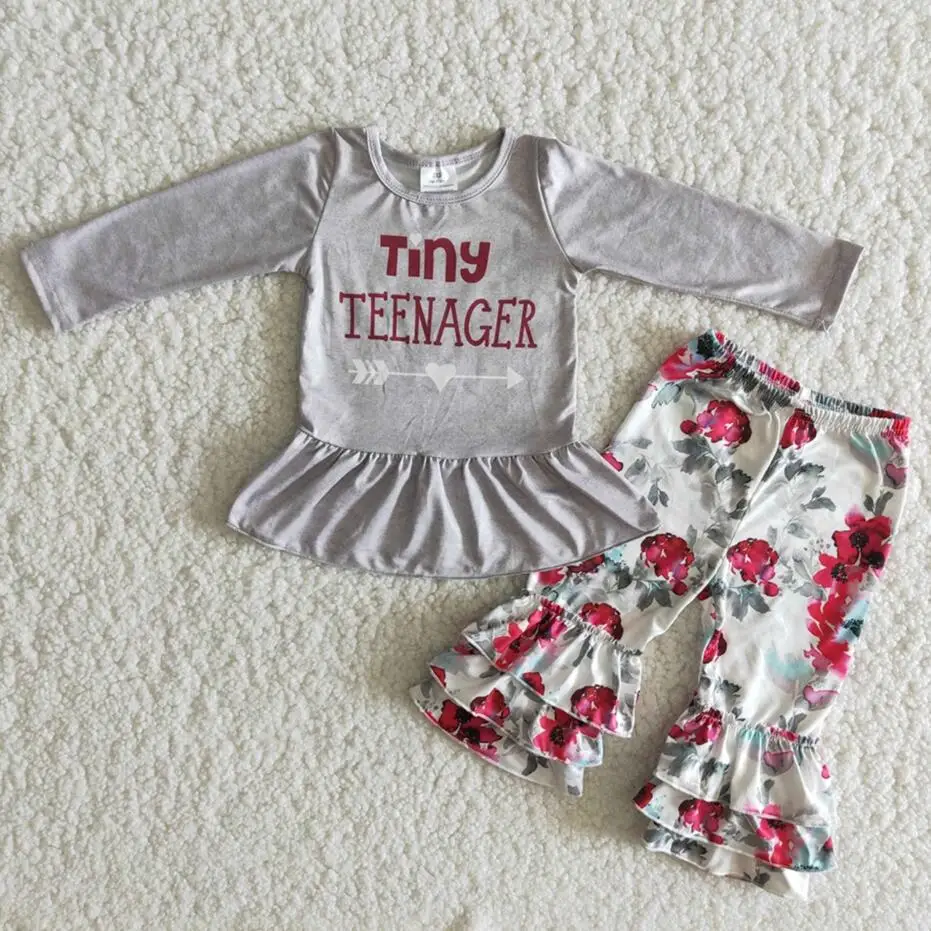 Комплект из 2 предметов для девочек Подростковая рубашка с длинным рукавом и