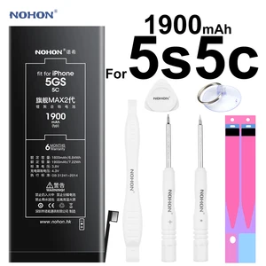 Аккумулятор Nohon для iPhone 5s5ciPhone5siPhone5c5gs, литий-полимерный аккумулятор емкостью 1800-1900 мАч, аккумуляторы для Apple iPhone 5S5C