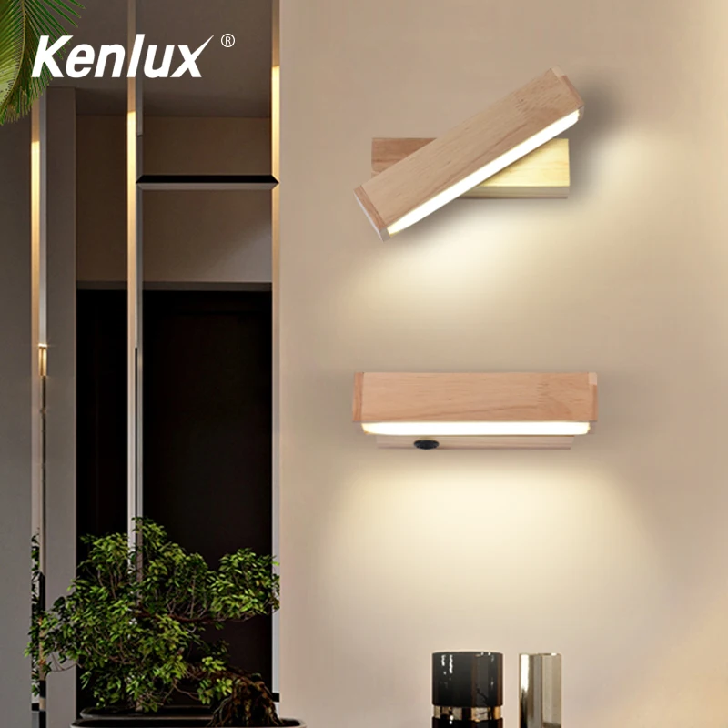 Деревянные современные светодиодные Настенные светильники прикроватный