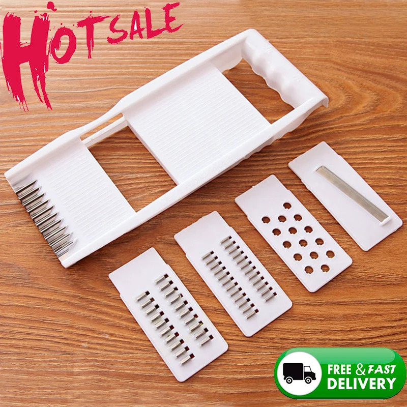 Терка-мандолина 5 в 1 для нарезки овощей из нержавеющей стали многофункциональная