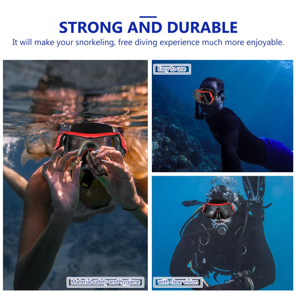 

1 Set Adult Snorkeling Snorkel Mask Set Portable Practical Snorkeling Gear