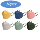 Маска одноразовая Для Лица Для взрослых, 3d-4-слойная модная, с рыбками, Маска Для Лица, Для Хэллоуина, косплея, 10 шт.