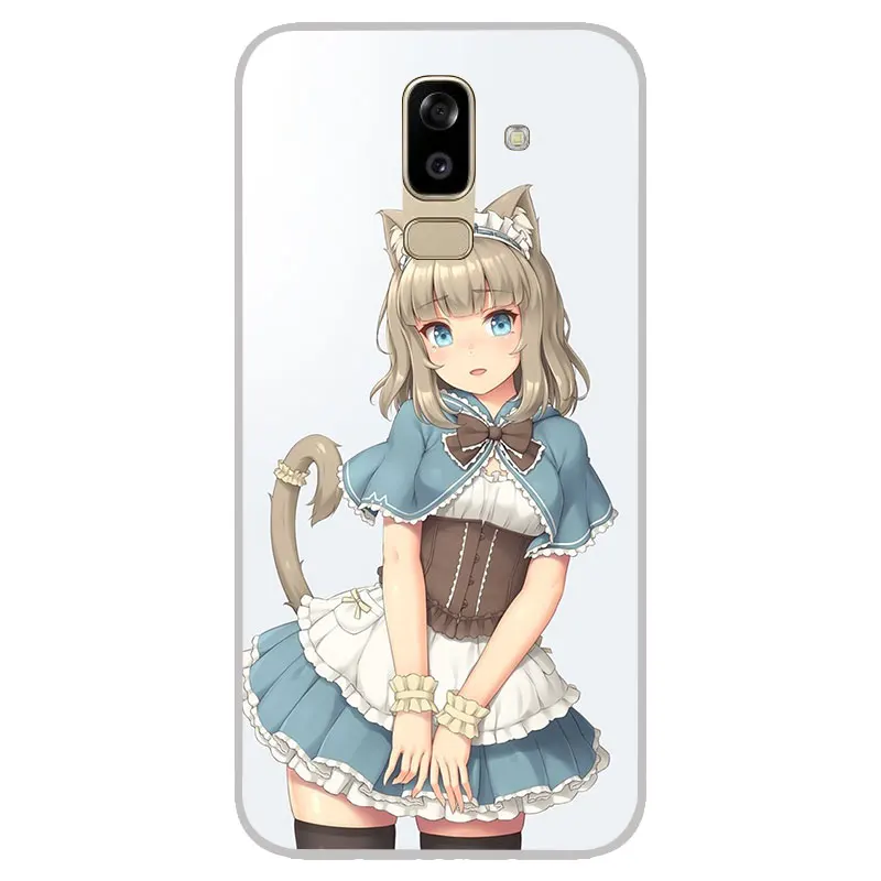 Для девочек с милой аппликацией в виде кошачьей мордашки матовый Силиконовый