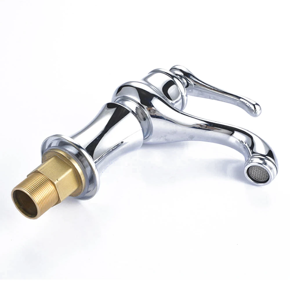 Плакированный золотой Латунный смеситель для раковины ванной комнаты Смеситель