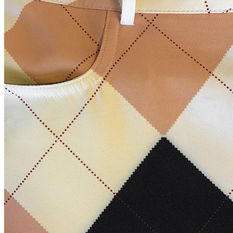 

Fashion Plaid Pants for Women 2021 Spring Summer Streetwear Color Design Casual Trousers Vintage Straight-leg High Waisted Pants