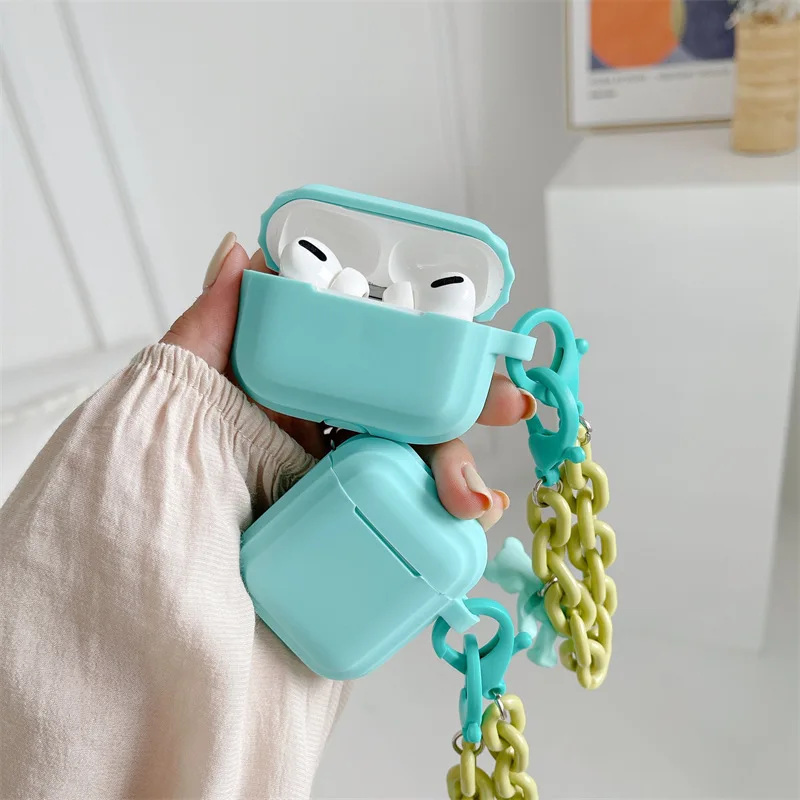 Чехол для Airpods 1/2 роскошный защитный чехол Тиффани зеленого цвета Apple Pro девочек с