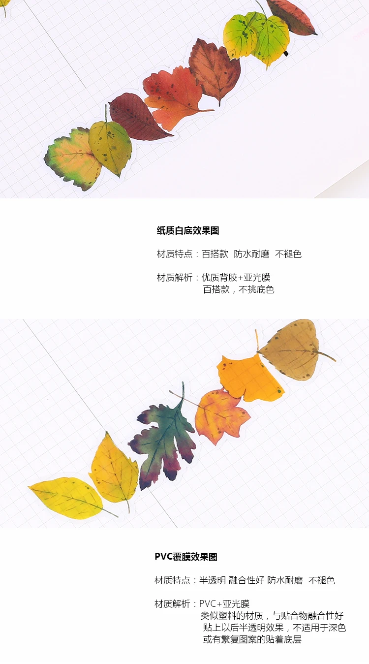 18 шт./компл. винтажные осенние красочные фотонаклейки сделай сам для