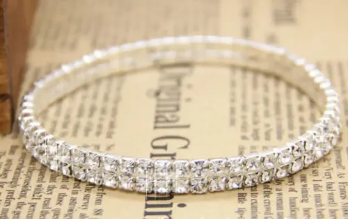 2 слоя растягивающийся Полный Стразы ножной браслет босиком цепочка Ювелирные