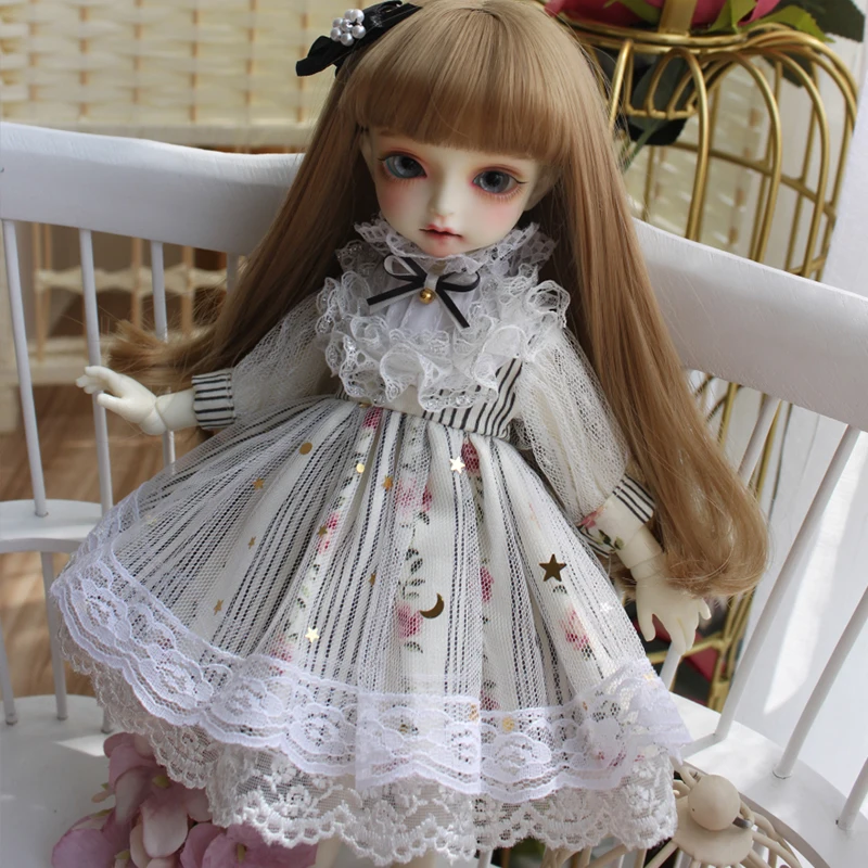 1/6 1/4 1/3 BJD платье+ украшение для волос милое платье для 1/6 YOSD 1/4 BJD MSD 1/3 BJD Blyth платье для куклы кукла аксессуары платье костюм