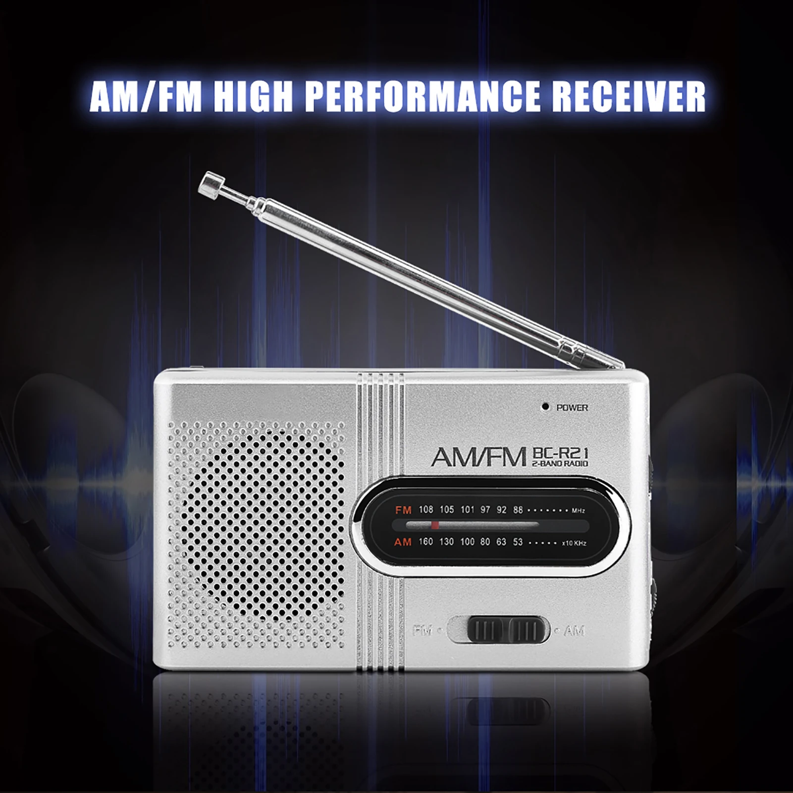 Универсальный портативный AM/FM мини-радио стерео колонки приемник музыкальный