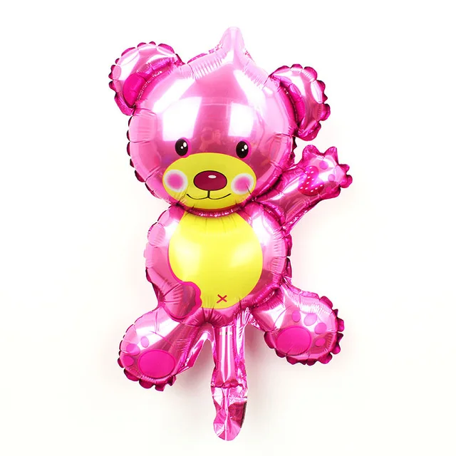 16in pink ZS bear Большие 3D Медвежонок, фольгированные гелиевые шары, шары с днем рождения, надувные игрушки, детский душ, товары для свадебной вечеринки, Классические игрушки - Цвет: 16in pink ZS bear