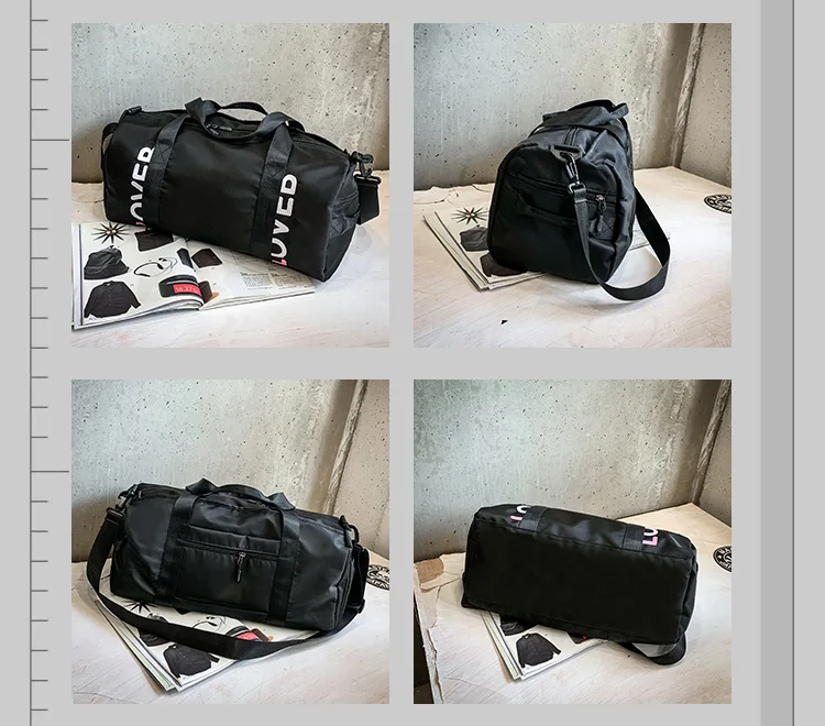 Large Capacity Waterproof Oxford Travel Bag Unisex Zipper Fitness Gym Yoga Sports Handbag Shoulder Messenger Bag Duffle Luggage