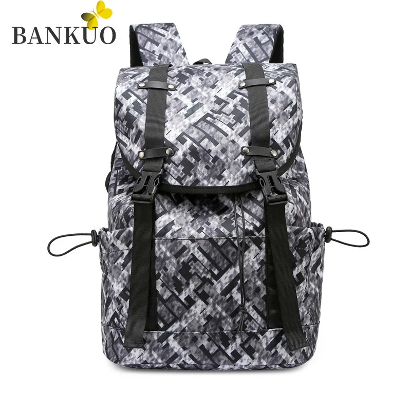 

BANKUO 2021 New Student Schoolbag Zipper Travel Backpack Girl Fashion Casual Personality Waterproof Backpack Outdoor Unisex C177