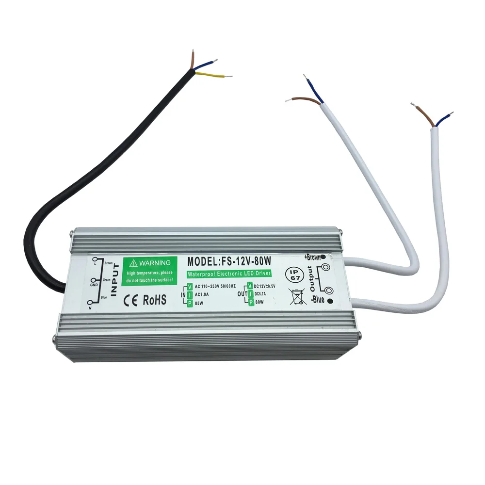 DC12V Выход трансформатор для RGB освещение светильник IP67 Водонепроницаемый AC110V и