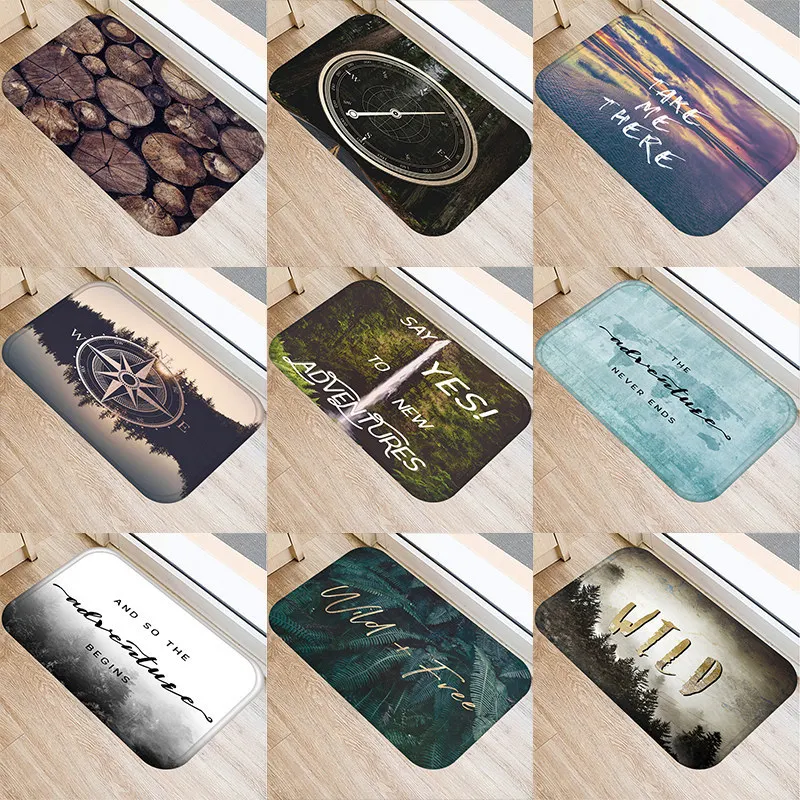 Лес кокосовой пальмы для кухонной и входной двери коврик из бархата кораллового