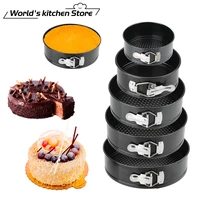 removable bottom non stick metal bake mould round cake pan bakeware carbon steel cakes molds kitchen accessories