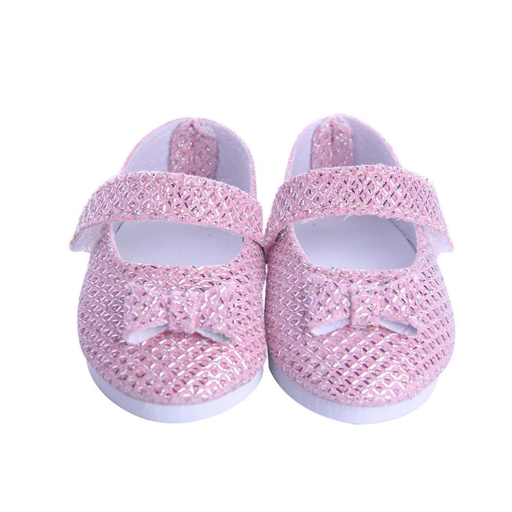 Туфли для кукол 7 см кроссовки из искусственной кожи с бантом подходит реборн 18