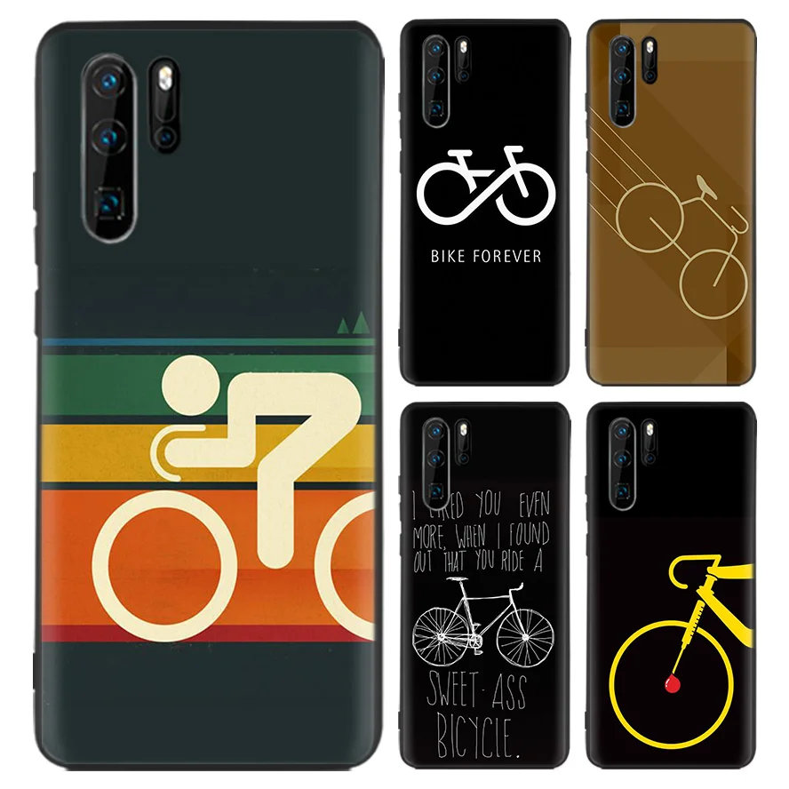 Велосипедный спорт Coqu черный Coque чехол для huawei mate 30 20 10 P30 P20 P10 Pro Lite P Smart Z мягкий чехол для телефона