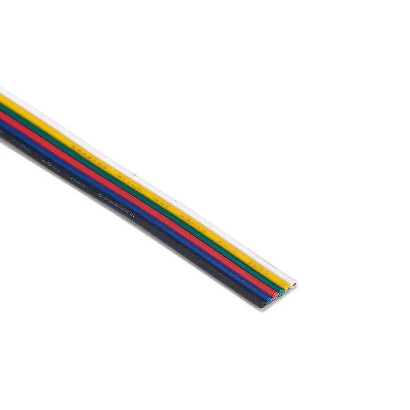 6 контактный фотоэлектрический кабель 100 м 22AWG 0 3 мм SM JST для светодиодной ленты 5050