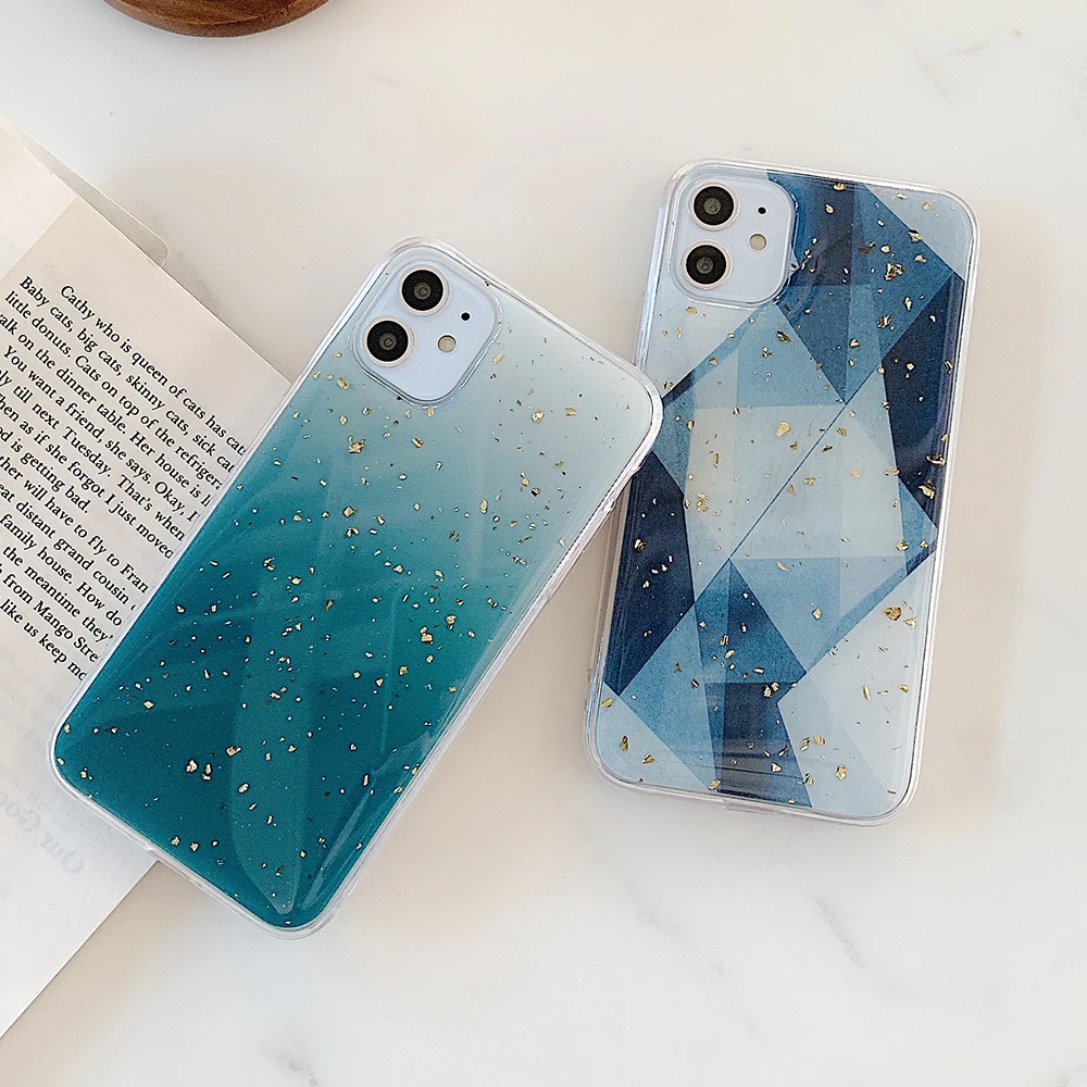 Чехол SUYACS с геометрическим рисунком банановых листьев для телефона iPhone 12 Pro Max 11 XS