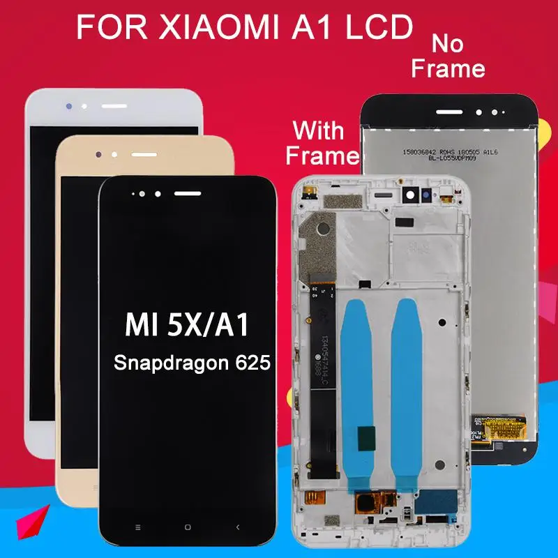 Dina mi co mi 5X ЖК-дисплей для Xiao mi A1 дисплей с кодирующий преобразователь сенсорного экрана в сборе mi 5X ЖК-дисплей с рамкой Замена+ инструмент