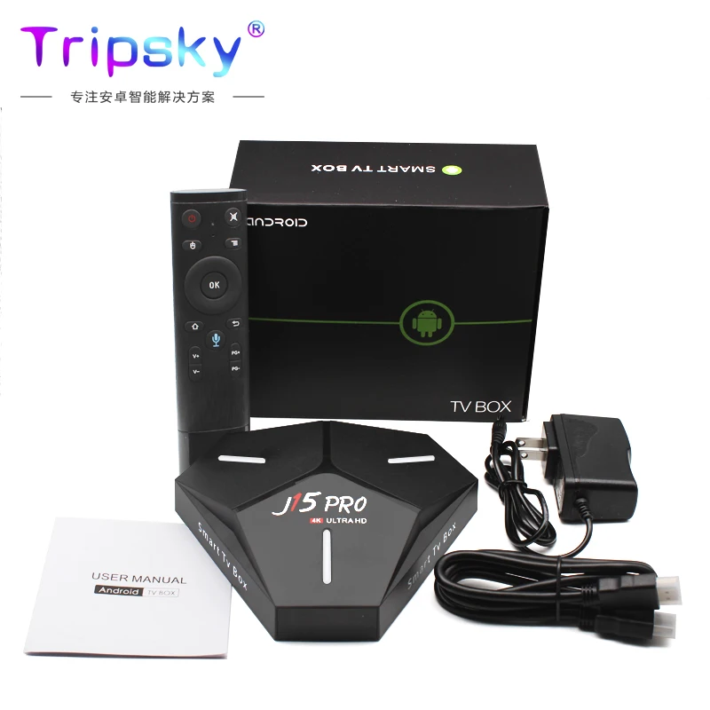 Топ продажа ТВ приставка J15Pro Android 9 0 RK3328 четырехъядерный двойной WIFI 2 4G/5G 4K HD