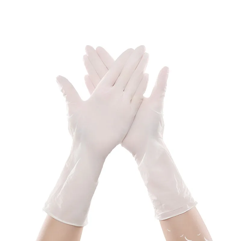 

Guantes desechables 100 шт одноразовые латексные перчатки белые Нескользящие кислотные и щелочные лабораторные резиновые латексные перчатки домашни...