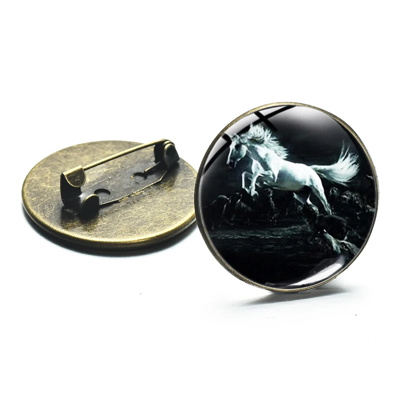 SONGDA винтажные браслеты с подвесками белого брошь-лошадь искусство