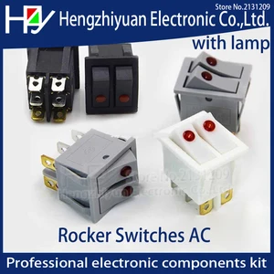 Ремень Hzy 6A250V, переключатель кошачий глаз, двойной переключатель, черный, серый, белый, электрический выключатель, светодиодный