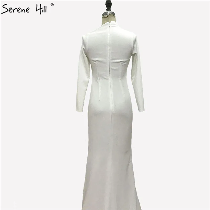 Белые атласные Простые платья с длинными рукавами для выпускного вечера 2021