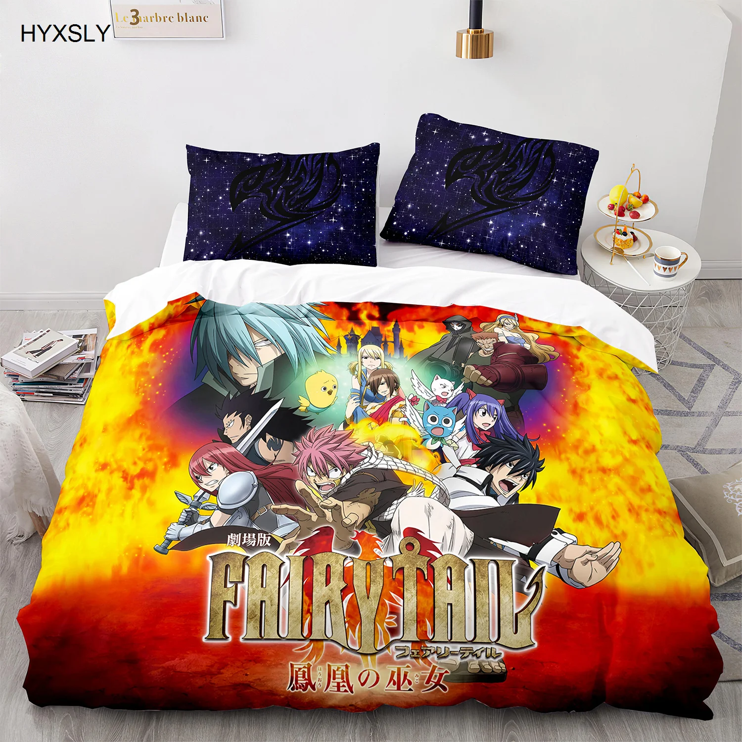 Новый комплект постельного белья с изображением Феи хвоста японское одеяло в