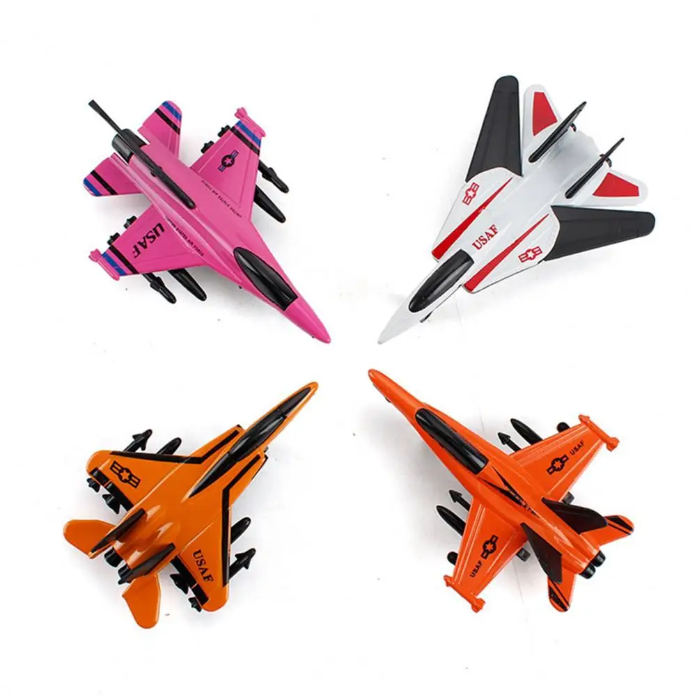 

4Pcs Simulation Mini Plastic Hand-eye Coordination Pull Back Airplane Model Toys for Kids