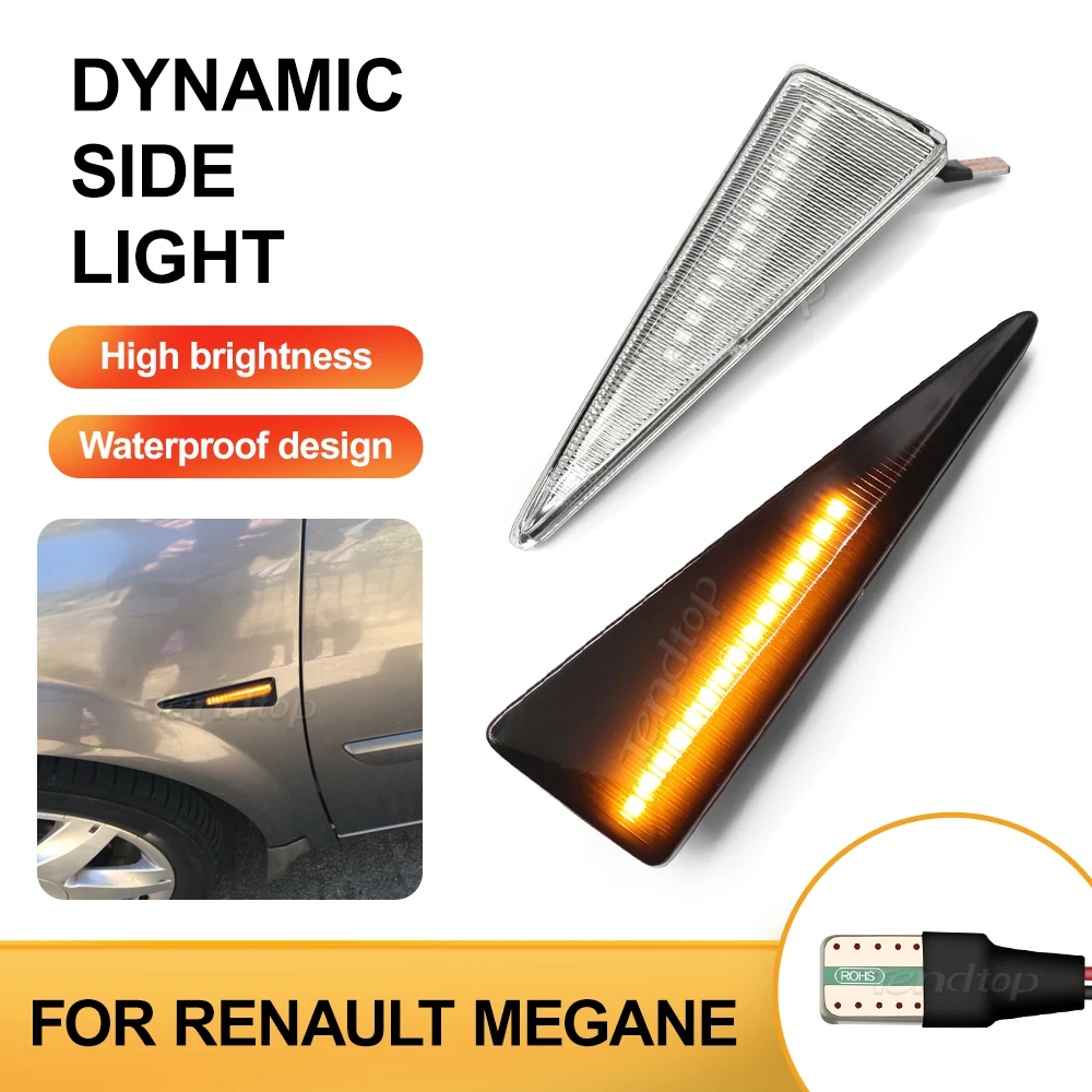 

Dynamic LED Sequential Flashing Turn Signal Side Mirror Light For Renault MK4 Vel Satis Wind Avantime Megane 2 Scenic 2 Espace 4