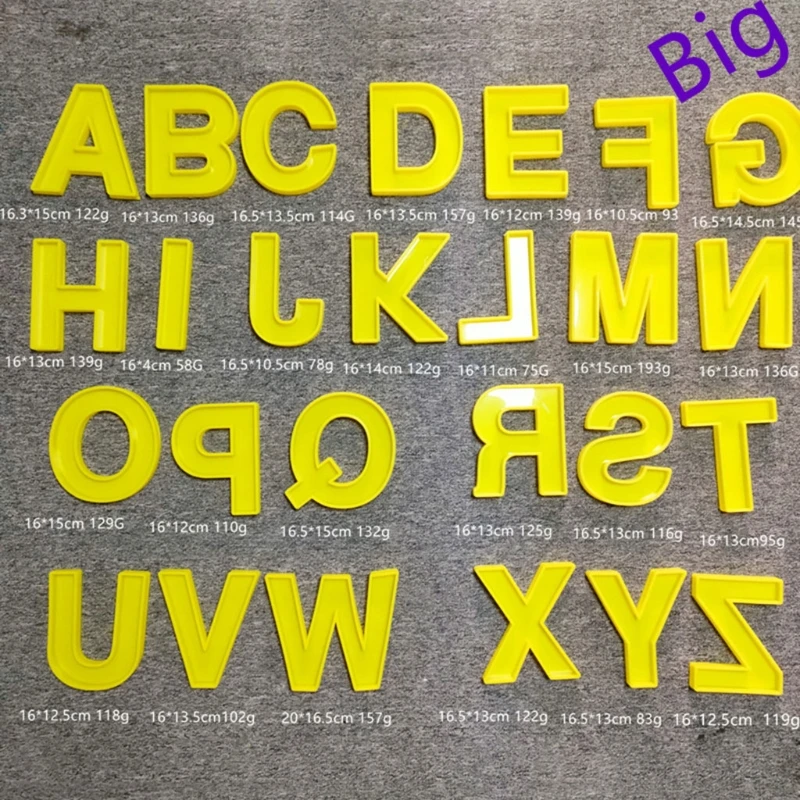 

20CF Large Alphabet Ornaments Epoxy Resin Mold A-Z Letters Home Decor Silicone Mold