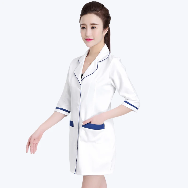 

Новинка 2021, женский халат, Униформа, рабочая одежда, белое пальто, рабочая одежда для зоомагазина