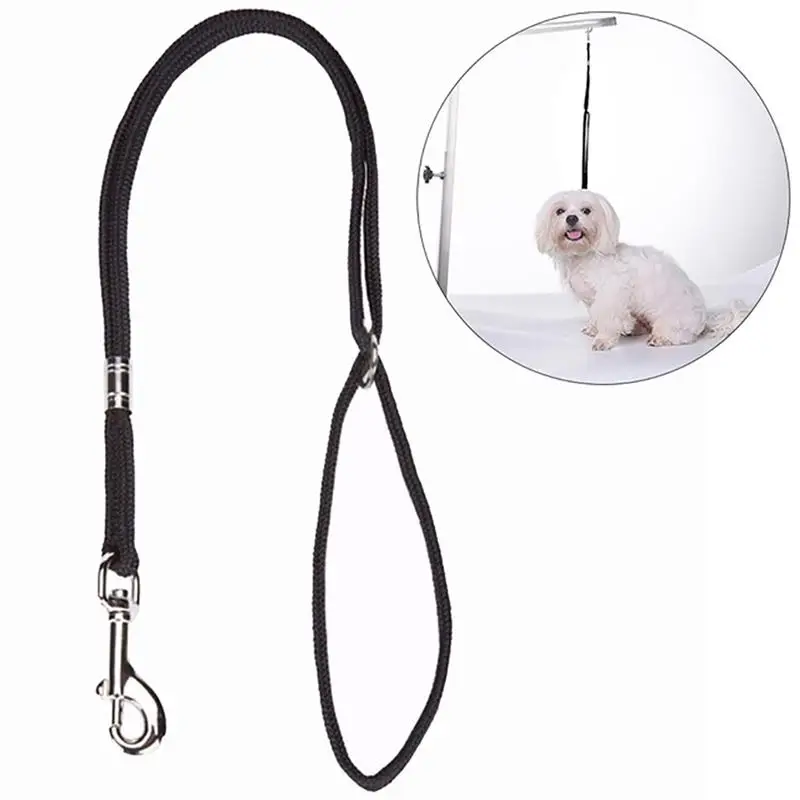 

1pc Dog Leash Nylon Adjustable Pet Noose Loop Lock Clip Rope Harness Dogs Grooming Table Arm Bath Restraint Rope Dog Supplies